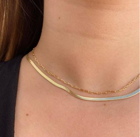 CHOKER FITA GOLD AMANDA 3MM