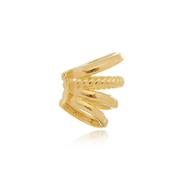 Brinco ear hook argolas folheado a ouro 18k