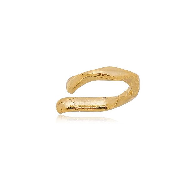 Piercing fake detalhado folheado a ouro 18k