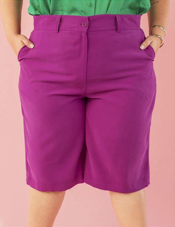 bermuda alfaiataria plus size