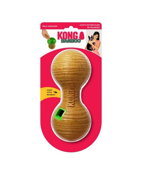 Dispenser Kong Bamboo Feeder Dumbbell