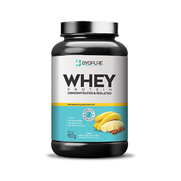 Whey Protein Concentrado e Isolado Byopure 907g — Com Enzima Lactase