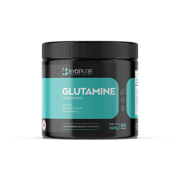 Glutamina Micronizada Byopure 300g — 100% Pura, Zero Carboidrato