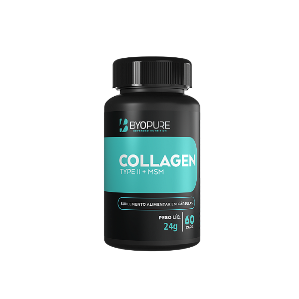 Colágeno Tipo II + MSM 60 Cápsulas Byopure — Saúde Articular