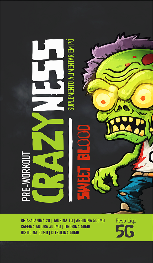 SACHÊ CRAZYNESS PRÉ-TREINO 5G CRAZYNESS