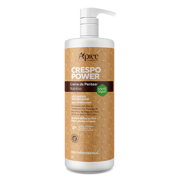Creme De Pentear 1L Crespo Power - Apice |  Hidratação Nutritiva e Definição de Longa Duração