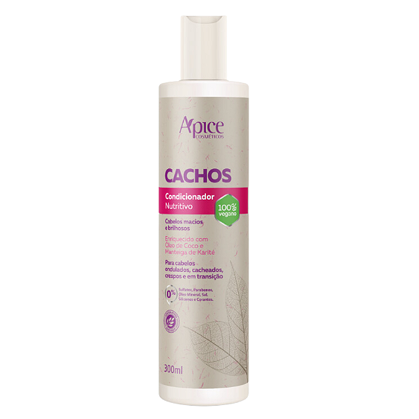 Condicionador Nutritivo Cachos  300mL - Apice | Hidratação Profunda e Maciez para Cabelos Cacheados