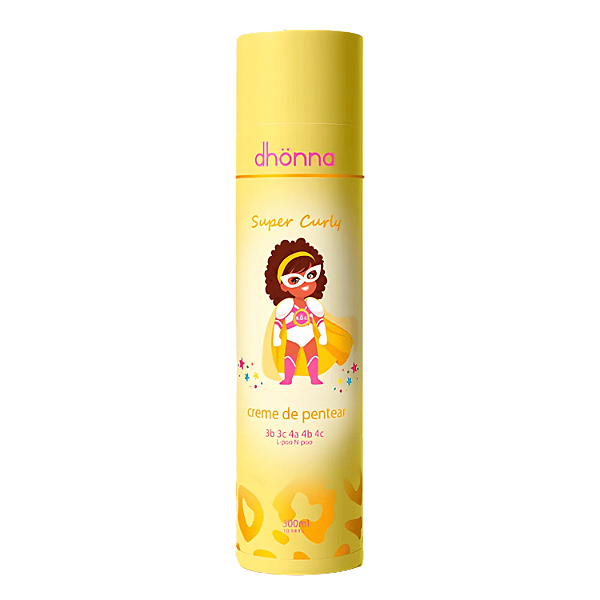 Creme de Pentear Infantil Super Curly 300mL - Dhonna | Cachos Saudáveis e Hidratados para Crianças