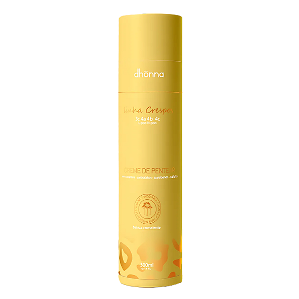 Creme de Pentear Crespos 300mL - Dhonna | Brilho, Maciez e Controle para Texturas Crespas