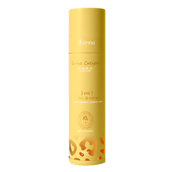 Gel e Creme Crespos 2 em 1 300mL - Dhonna | Hidratação e Controle do Frizz