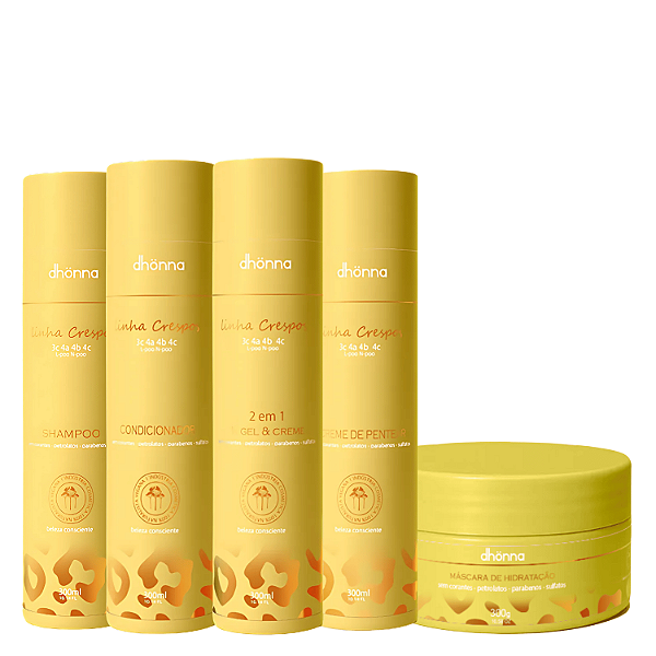 Kit Crespos Dhonna | 5 Passos para Definição, Hidratação e Brilho