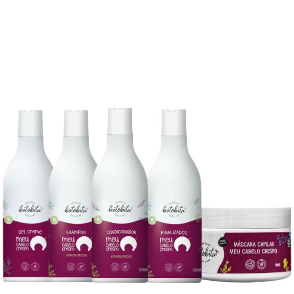 Kit Linha Meu Cabelo Crespo Betobita Completo Com Gel Creme