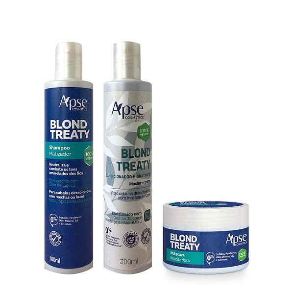 Kit Shampoo Condicionador e Máscara Blond Treaty - 3 Pd Apse