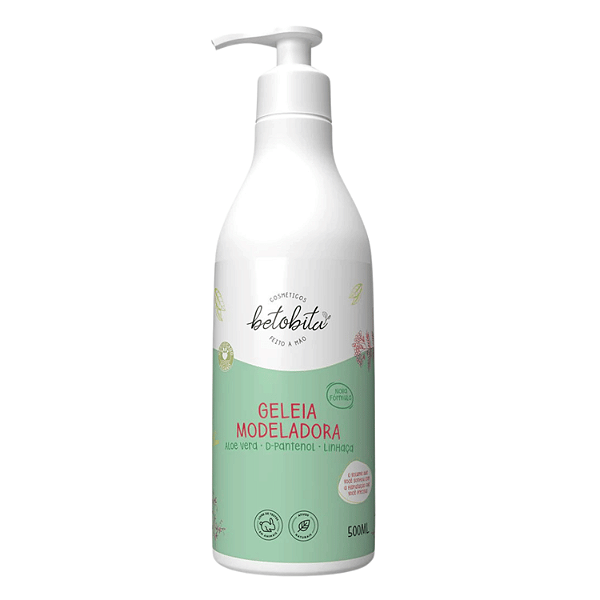 Geléia Modeladora 500mL – BetoBita | Definição, Volume e Anti-Frizz para Cachos
