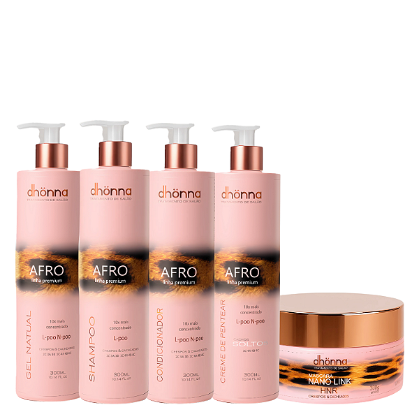 Kit Completo Afro 4c 300mL - Dhonna | Nutrição, Definição e Proteção de Alta Performance