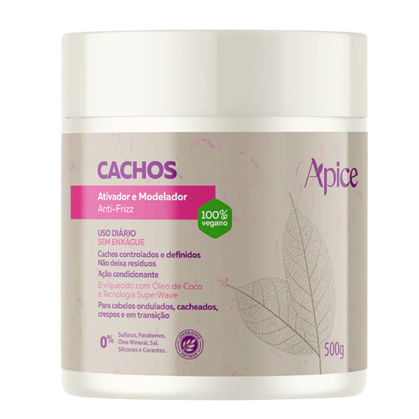 Ativador e Modelador Cachos 500g - Apice Cosméticos | Definição, Controle de Frizz e Hidratação