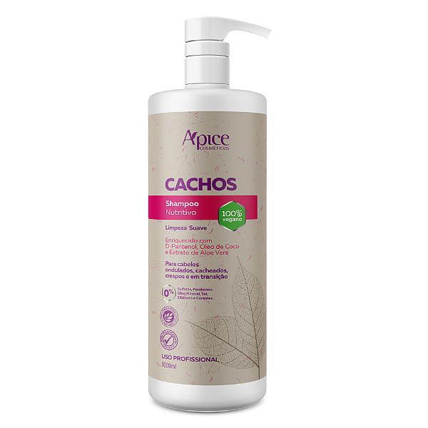 Shampoo Cachos Pro Nutritivo 1L - Apice | Cachos Macios, Leves e Nutridos