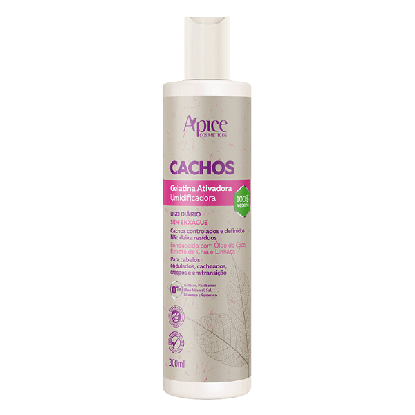 Gelatina Cachos Umidificadora 300mL - Apice | Cachos Controlados e Definidos