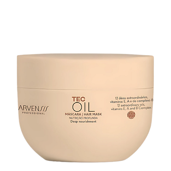 Máscara Nutritiva Tec Oil 300g - Arvensis | Nutrição Profunda com 12 Óleos Nobres