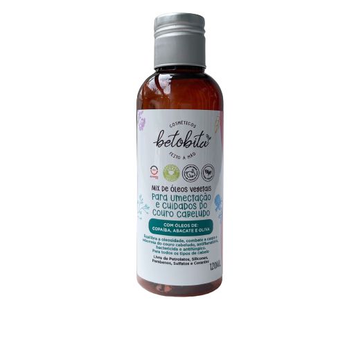 Mix de Óleo p/ Umectação e Cuidados do Couro Cabeludo 120mL-BetoBita