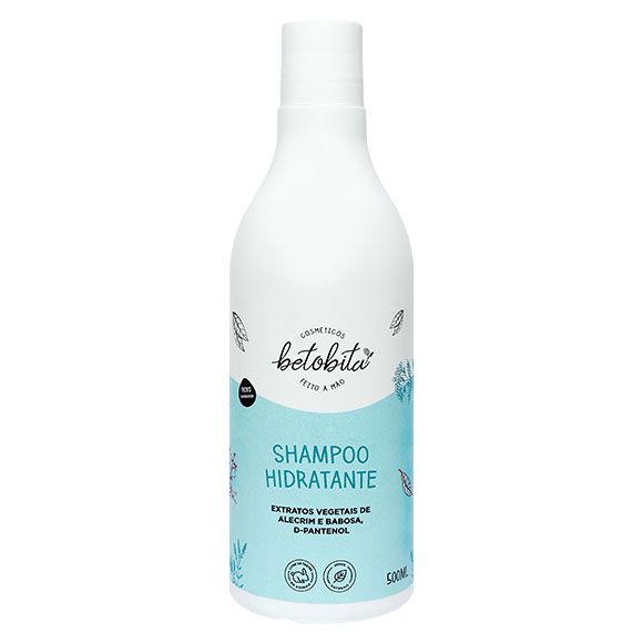 Shampoo Hidratante 500mL - BetoBita | Limpeza suave e cuidado do Couro Cabeludo