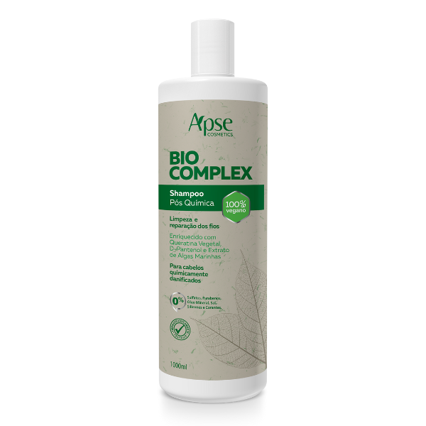 Shampoo Reconstrutor Bio Complex 1L - Apice | Tratamento Reconstrutor com Queratina Vegetal e D-Pantenol