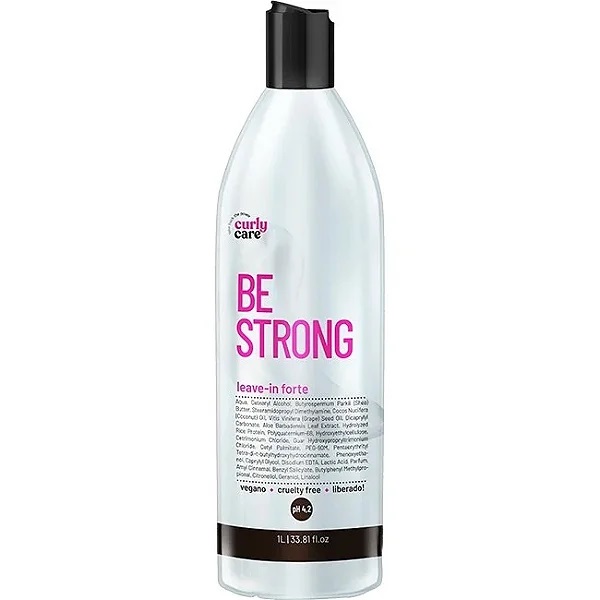 Creme Be Strong Leave-in Forte 1L - Curly Care | Hidratação Intensa e Definição Poderosa