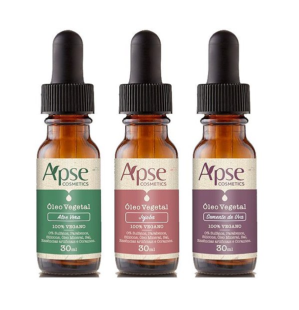Kit Semente De Uva, Jojoba, Aloe Vera - Cabelo E Pele - Apse