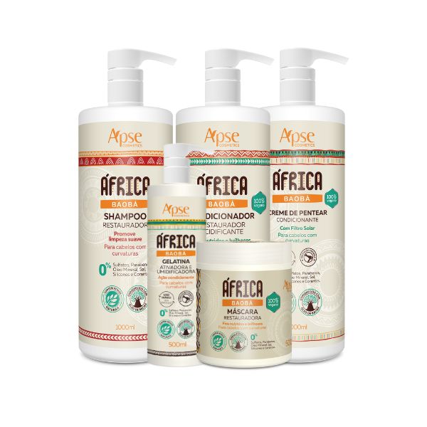 Kit Profissional África Baobá 5 produtos 1L - Apse Cosmetics