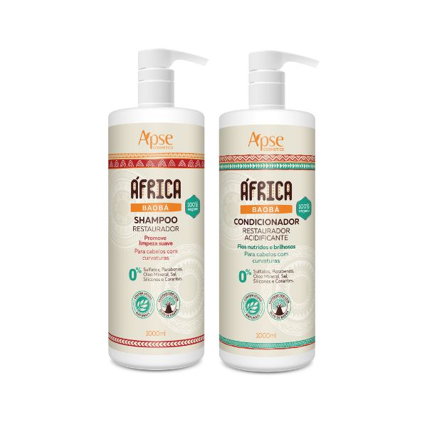 Duo Pro Shampoo e Condicionador África Baobá 1L - Apice Cosméticos