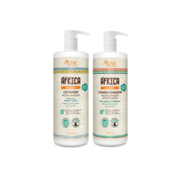 Co Wash e Condicionador Restaurador África Baobá 1L - Apse Cosmetics