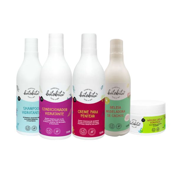 Kit Completo para Cachos Definidos e Hidratados – BetoBita | Hidratação, Nutrição e Brilho