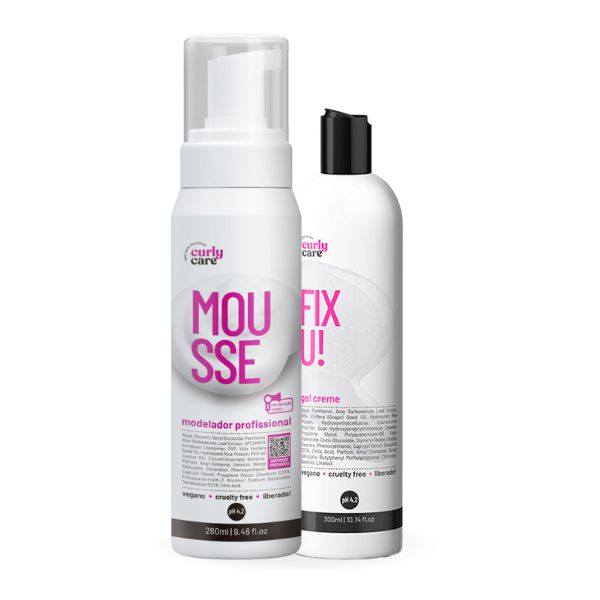 Duo Mousse Modelador e Fix U 300mL - Curly Care | Alta Definição e Proteção Térmica