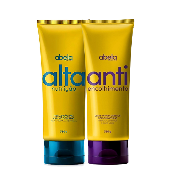 Duo Finalizadores Antiencolhimento e Alta Nutrição - Abela | Cachos Nutridos, Soltos e Protegidos Contra Ressecamento