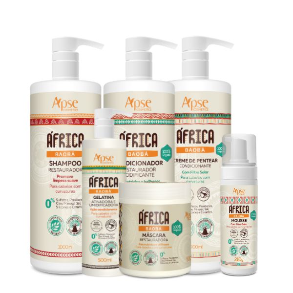 Kit Profissional África Baobá completo e Mousse - Apse