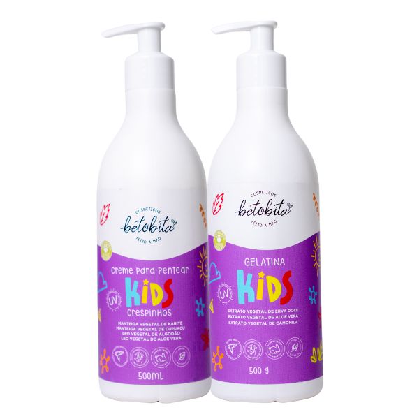 Duo Kids Creme de Pentear Cachinhos e Gelatina 500mL - BetoBita