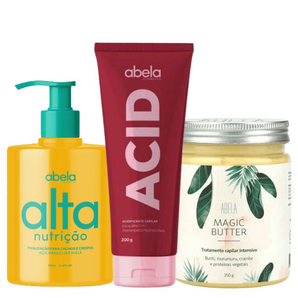 Trio Magic Butter, ACID e Finalizador Alta Nutrição - Abela