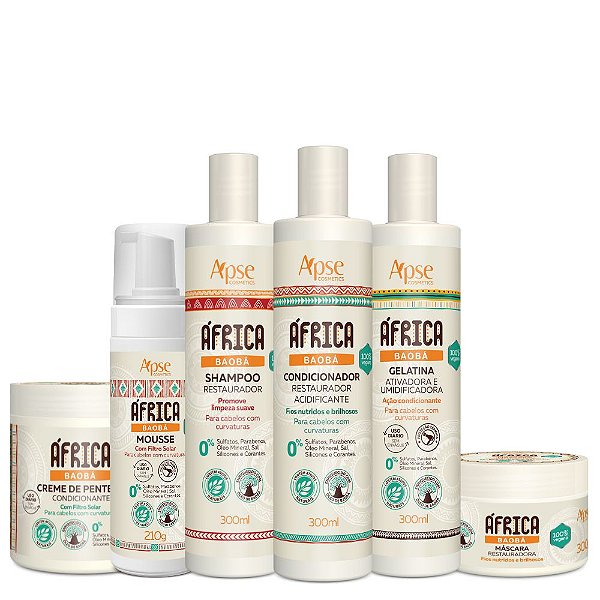 Kit Completo África Baobá 6 Produtos - Apse Cosmetics