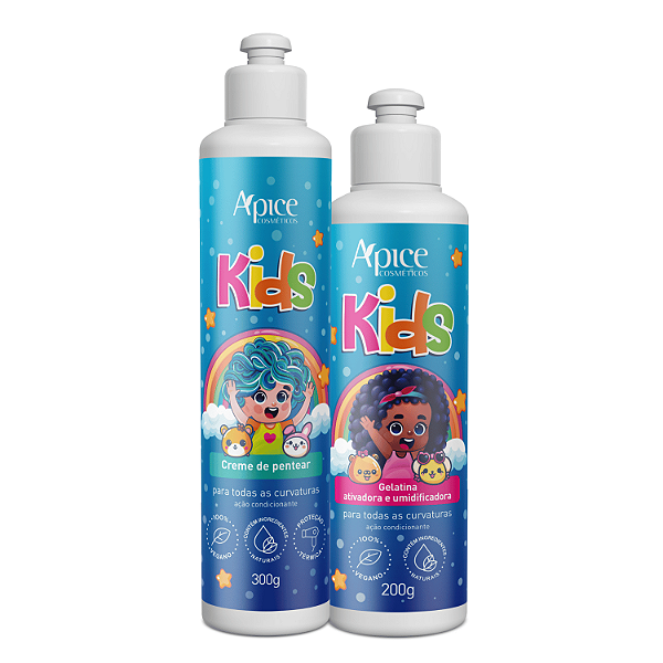 Duo Kids Creme de Pentear e Gelatina - Apice Cosmeticos
