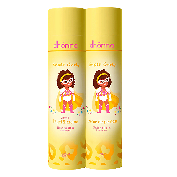 Duo Infantil Creme de Pentear e Gel Creme Super Curly - Dhonna | Cachos Definidos o Dia Todo