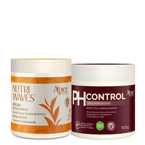 Duo de Tratamento Antiporosidade Nutri Waves e Ph Control 500g - Apice Cosméticos