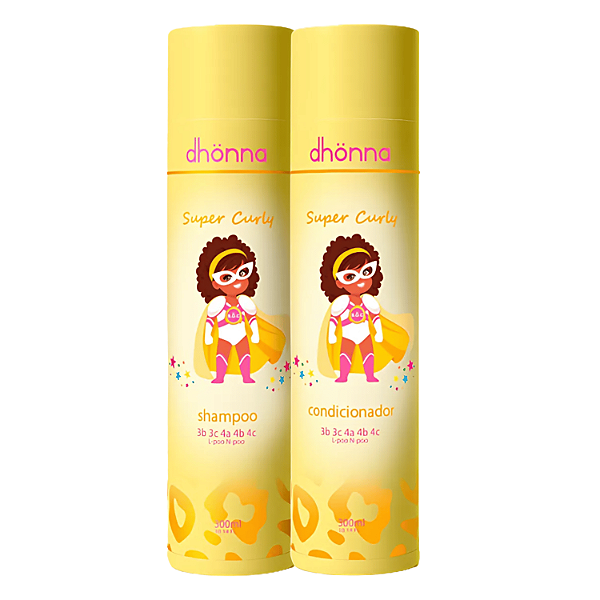 Duo Shampoo e Condicionador Super Curly - Dhonna | Cachinhos macios, brilhantes e livres de ressecamento