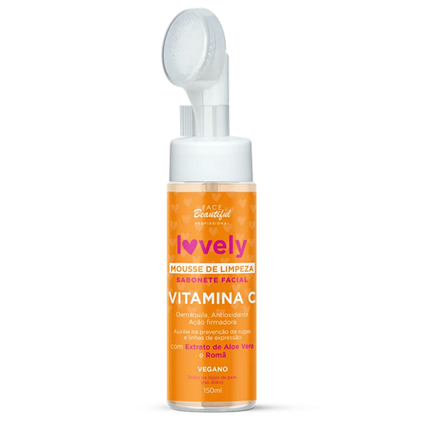 Sabonete Facial Mousse Espuma de Limpeza Vitamina C 150ml – Face beautiful | Limpeza Profunda, Hidratação, Skincare