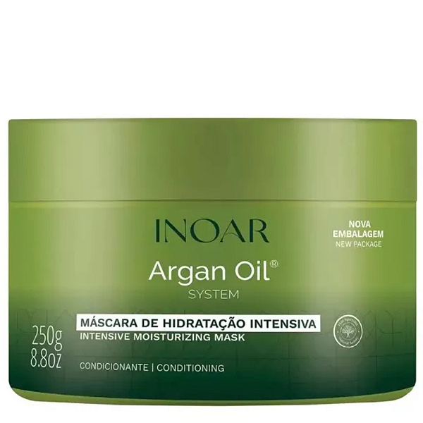 Máscara Hidratante Argan Oil System 250g - Inoar | Reparação Profunda para Cabelos Danificados