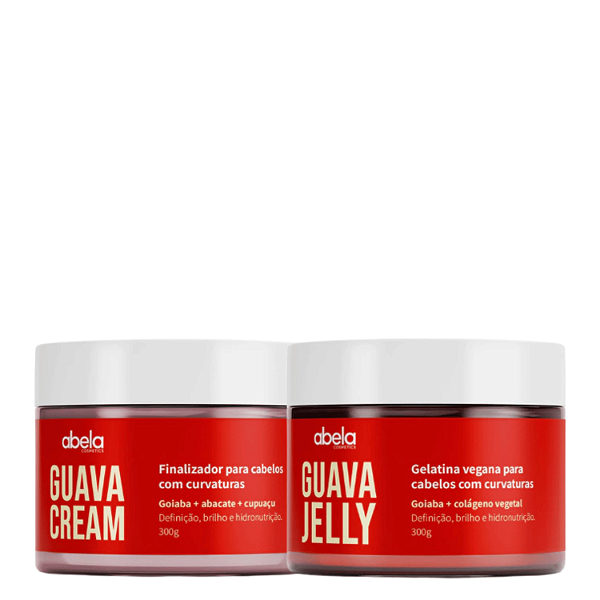 Duo Finalizador Guava Cream + Guava Jelly – Abela | Hidratação e Definição Vegana para Cachos