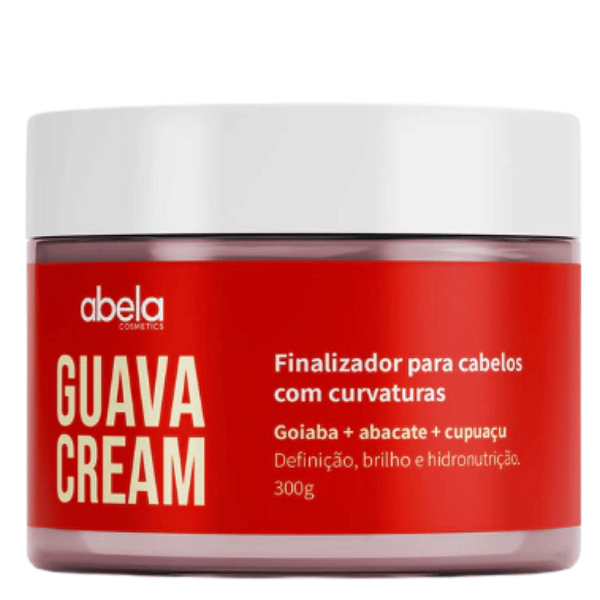Finalizador Guava Cream 300g - Abela | Cachos Definidos, Nutrição, Brilho, Vegano e Liberado para Low Poo