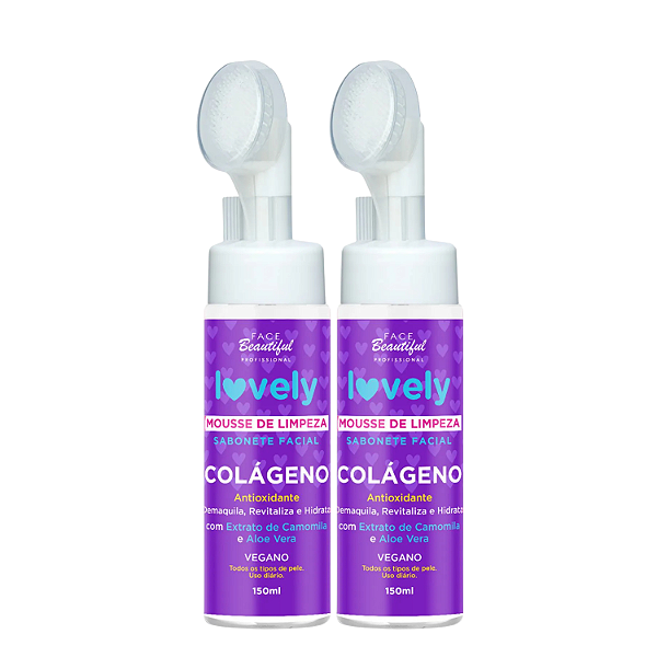 Duo 2x Sabonete Facial Mousse com Colágeno 150ml – Face beautiful | Limpeza Profunda, Hidratação, Skincare