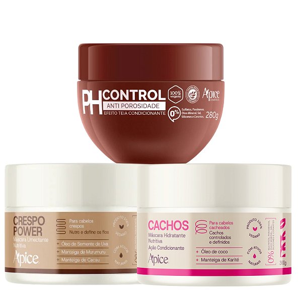 Cronograma Acidificante Antiporosidade Essence - Apice | Para Cabelos Porosos e Ressecados