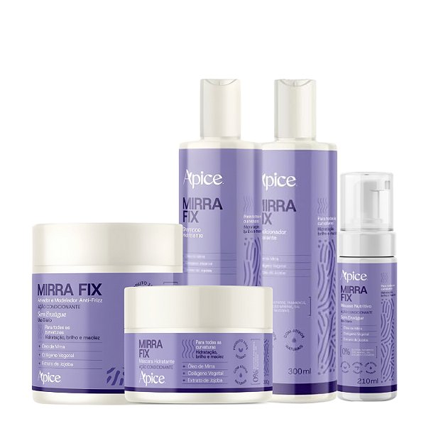Kit Mirra Fix - Ápice Cosméticos | Cachos Fortes, Brilhantes e Sem Frizz