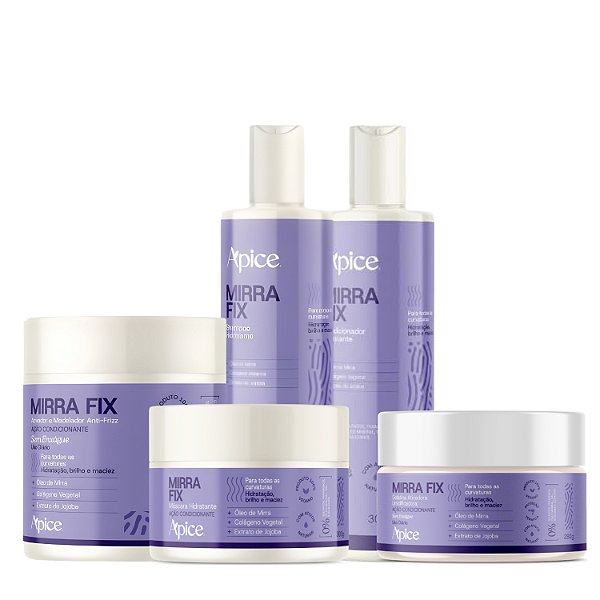 Kit Mirra Fix - Ápice Cosméticos | Hidratação e Definição Para Cabelos Cacheados e Crespos
